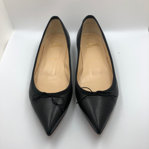LOUBOUTIN SOLA SOFIA POINTED BLACK FLAT 39 (US 9) - Picture 2 of 8